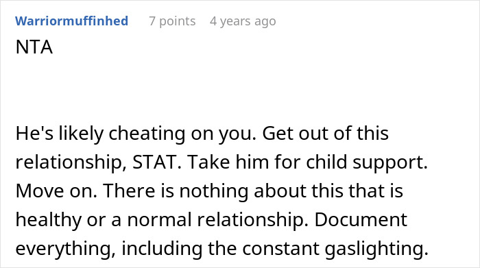 Screenshot of a forum comment warning about cheating and unhealthy relationships related to canceling plans for a cycle trip. Screenshot of a forum comment warning about cheating and unhealthy relationships related to canceling plans for a cycle trip.