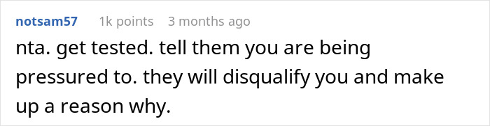 Comment on a forum thread about a man refusing to donate an organ to his abusive father, offering advice on dealing with pressure.