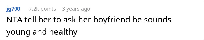 Screenshot of a Reddit comment discussing a woman refusing to be an organ donor for her mom’s obnoxious bestie. - 18