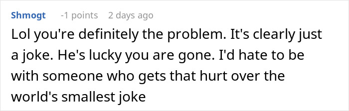 Screenshot of a Reddit comment discussing a man calling his girlfriend sister as a joke.