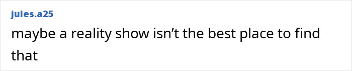 Screenshot of a social media comment discussing reality shows related to Netflix and dating an Aussie star. Screenshot of a social media comment discussing reality shows related to Netflix and dating an Aussie star.