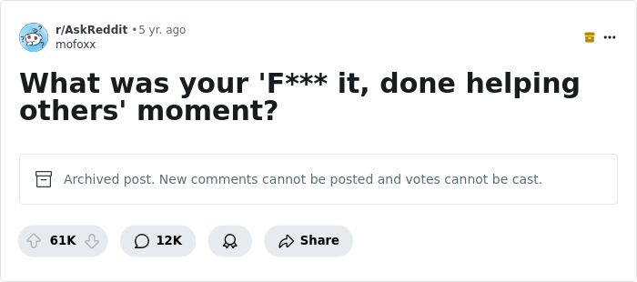 50 Times People Were So Disappointed In Humanity, They Decided To Stop Helping - 1