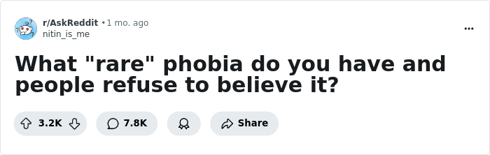 “Hair. I Know It’s Insane”: 50 Weird And Confusing Phobias - 1