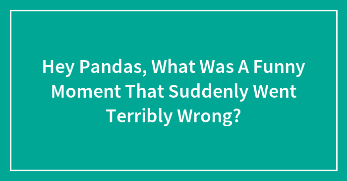 Hey Pandas, What Was A Funny Moment That Suddenly Went Terribly Wrong? (Closed)