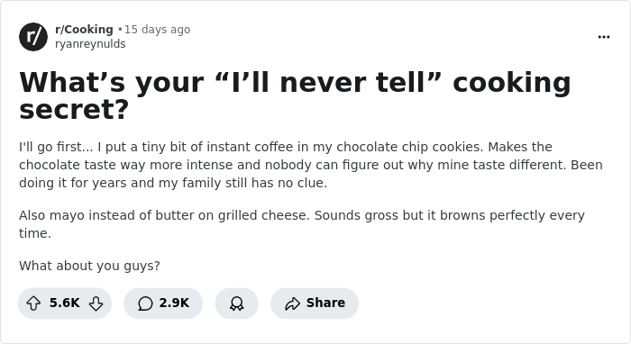 “Dill Pickle Juice”: 50 People Share Their ‘I’ll Never Tell’ Cooking Secrets - 1