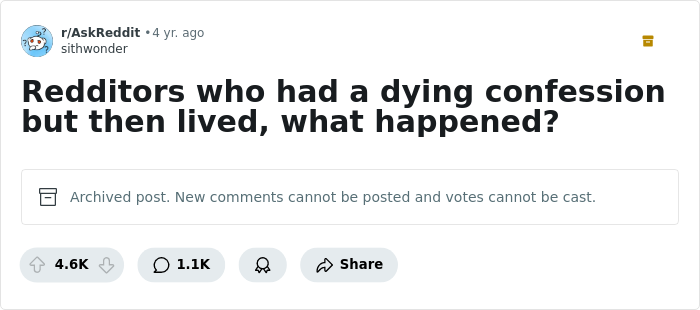 “Confessed To Having Multiple Affairs”: 35 Deathbed Confessions That Backfired Because The Person Survived - 1