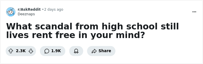 50 People Look Back On The Biggest Scandals That Rocked Their High School Years - 1