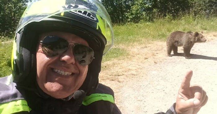 Bear Drags Tourist Off Cliff After He Ignores Warnings To Snap Selfie With Cub