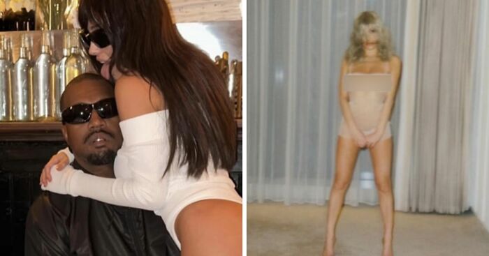 Kanye West Snaps Pics Of Newly Blonde Bianca Censori In Sheer Nightie After His Visa Gets Revoked