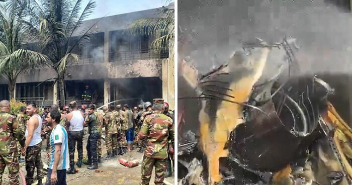 “RIP To All Those Children Who Lost Their Lives”: Fighter Jet Slams Into School During Class