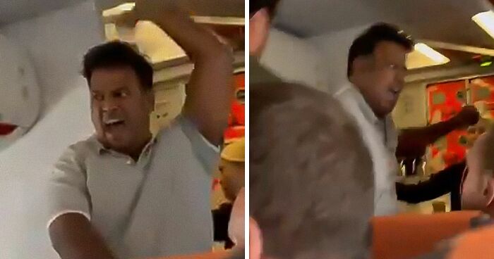 Man Threatens To Explode Plane Mid-Flight, Gets Tackled By Other Passengers In Dramatic Clip