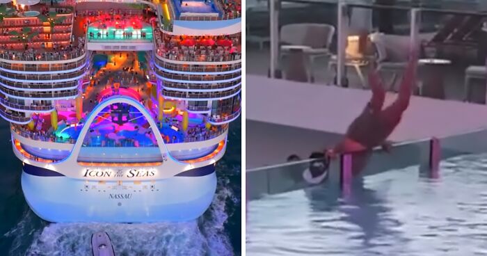 Passenger Flips Over Infinity Pool Edge In Latest Cruise Incident, Folks Have Hilarious Reactions