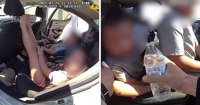 Police Rescue 4 Kids From Hot Car While Dad Was Intoxicated In Adult Store