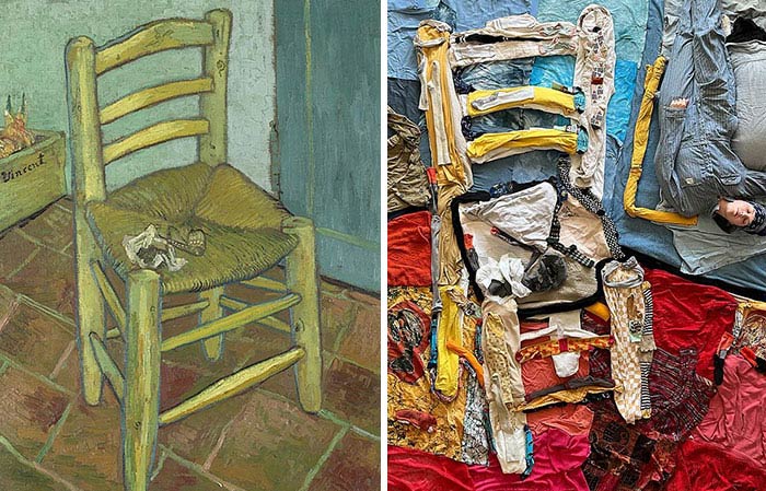 Bedsheets As Brushstrokes: Artist’s Hilarious And Impressive Take On Famous Paintings (35 Pics)