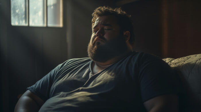 Man with beard sitting in dark room near window, appearing tired and reflective, illustrating weirdest calls first responders receive.