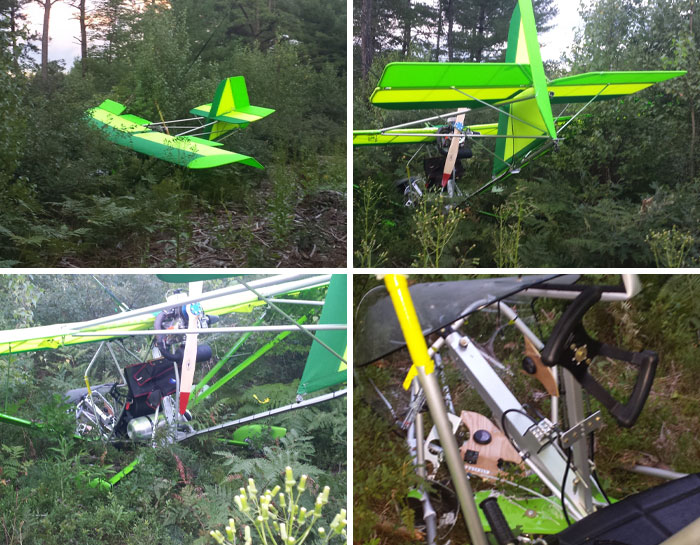 Abandoned small green plane wreck found amid dense plants in forest showing creepy and terrifying discovery details.
