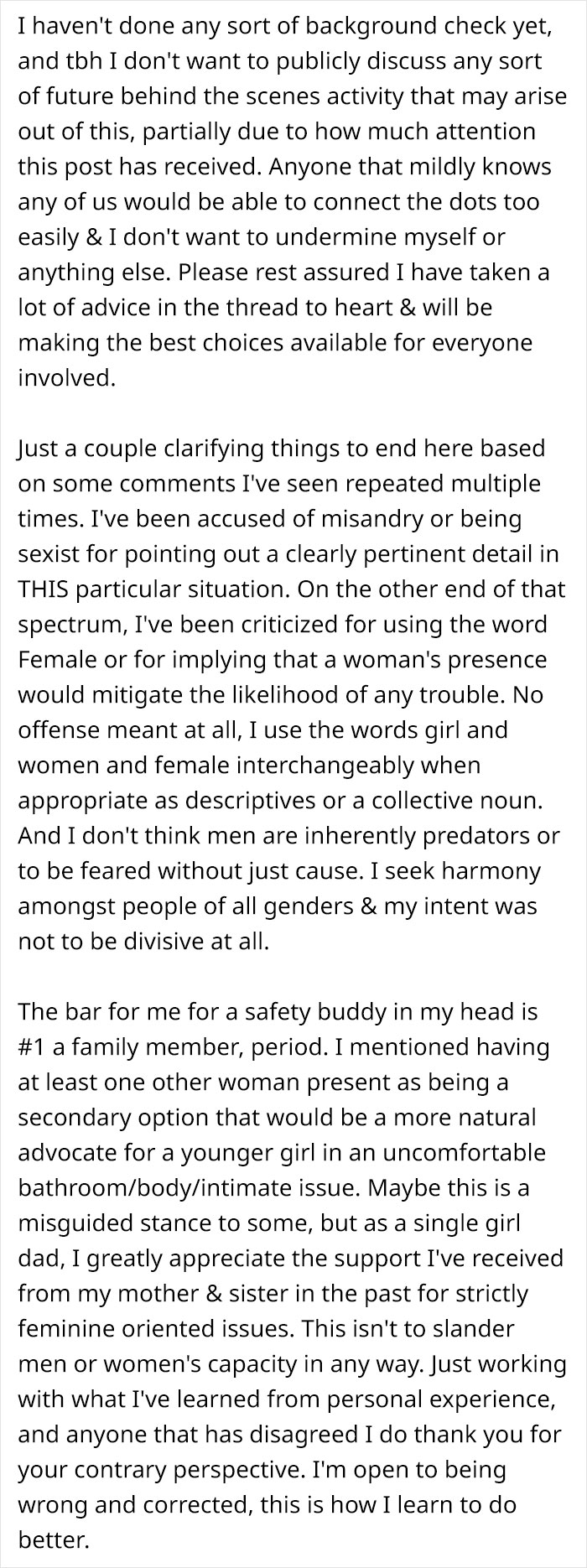 Text post discussing concerns about an 8-year-old spending the night at mom's boyfriend's house and dad's reaction.