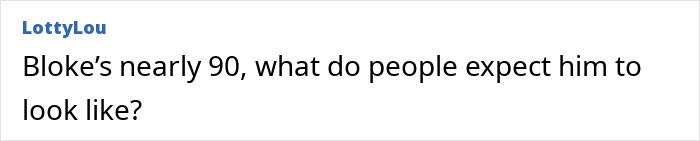 Comment mentioning Jack Nicholson&rsquo;s age and appearance, addressing fan concerns about his health and Danny DeVito&rsquo;s response.