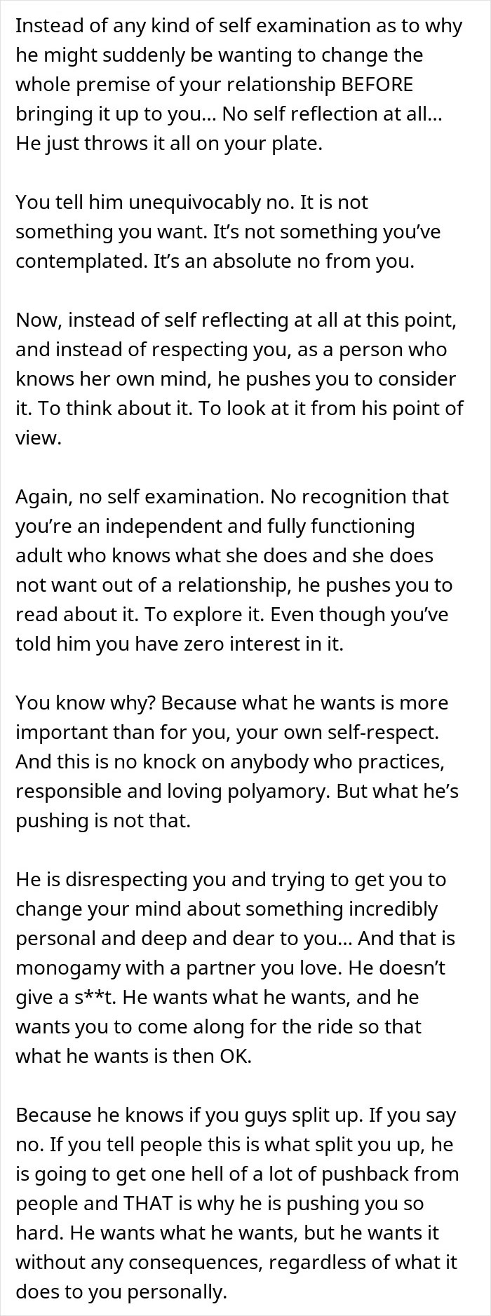 Woman heartbroken and conflicted after husband suggests trying polyamory one year into marriage. - 37