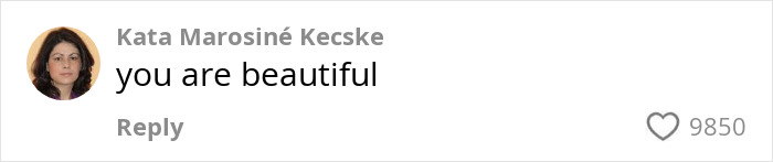 Comment saying you are beautiful on a social media post related to a Gen Z woman who stopped shaving.