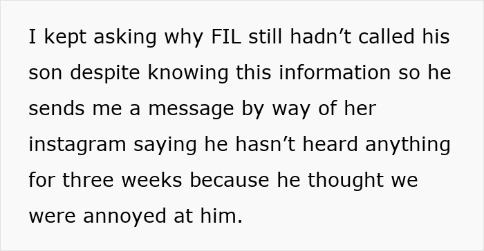 Text snippet discussing a family conflict where grandpa skips babysitting duty for a party weekend, upsetting his daughter-in-law. - 21