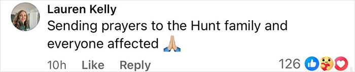 Comment expressing prayers and support for family affected by Texas floods in heartbreaking loss of girl, 9.