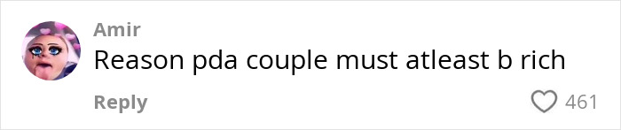 TikTok comment reacting to PDA act on plane, expressing opinion on passenger fumes and sparking debate online.