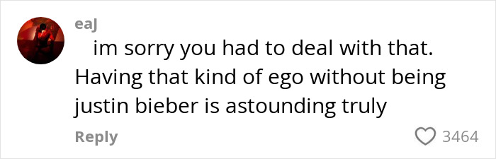 Comment on social media expressing sympathy about dealing with a micro influencer's ego and follower count dispute.