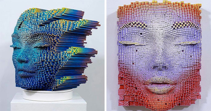 Sculptor Creates 20 Flowing Wooden Portraits That Reveal The Fluid Beauty Of The Human Form