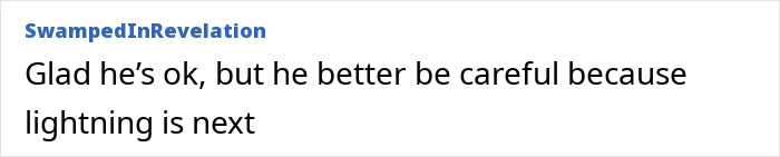 Comment on viral video about Florida surfer headbutted by a flying shark, expressing relief he is okay.