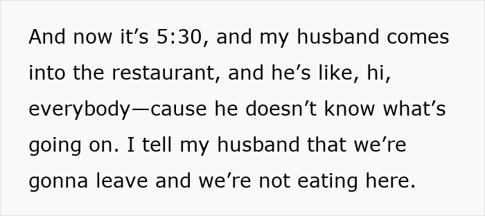 Text excerpt showing a micro-influencer describing leaving a restaurant after feeling disrespected. - 22