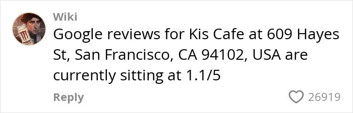 Online review shows Kis Cafe with low rating after restaurant disrespected micro-influencer causing it to be shamed online.