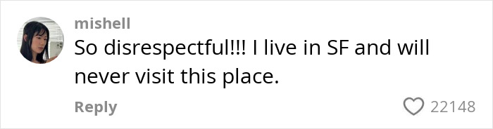 Comment on social media criticizing a restaurant for disrespecting a micro-influencer, reflecting online shaming and backlash.