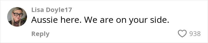 Comment from Lisa Doyle17 showing support during a restaurant shaming incident involving a micro-influencer.