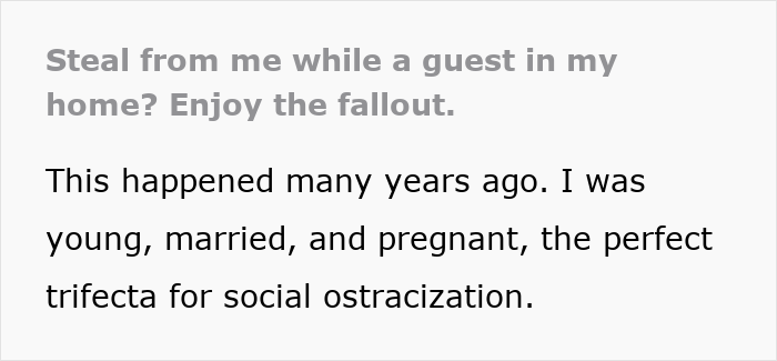 Pregnant woman confronts friend’s guest after theft, seeking revenge and justice in a personal home setting. - 2