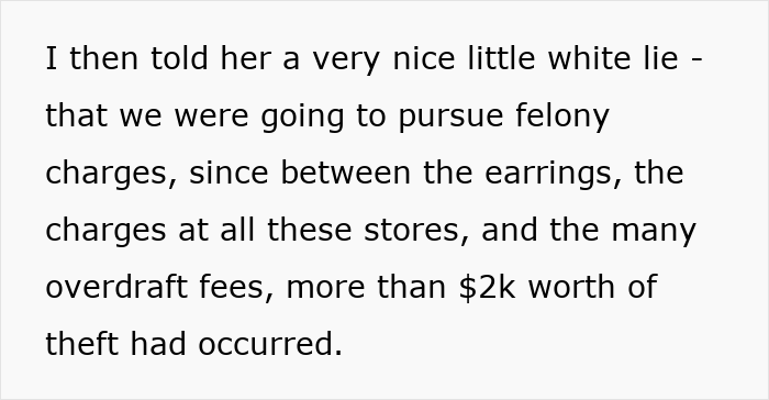 Pregnant woman gets revenge after friend’s guest steals, confronting theft involving earrings and store charges. - 29