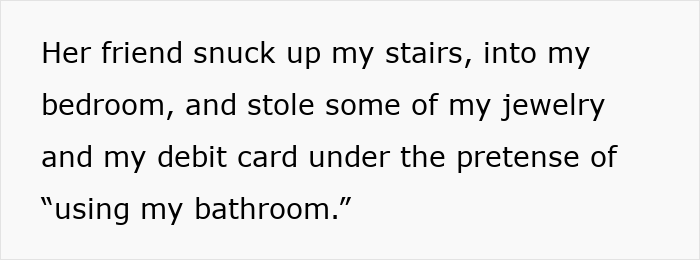 Pregnant woman reacts after friend’s guest sneaks into her bedroom and steals jewelry and debit card. - 35