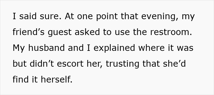 Pregnant woman confronts friend’s guest who steals from her while trusting them to find the restroom independently. - 8