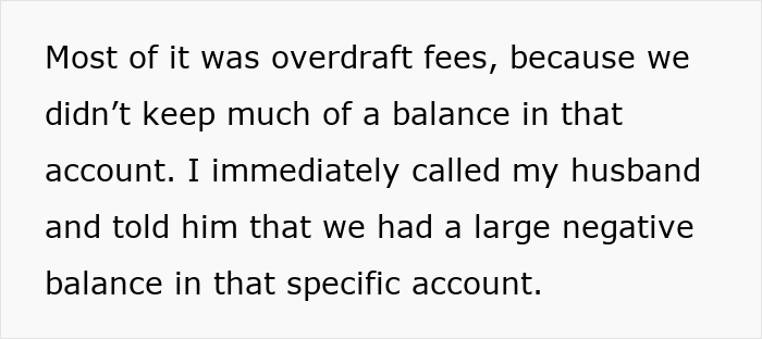 Text excerpt about a pregnant woman addressing overdraft fees after a friend’s guest steals from her. - 15