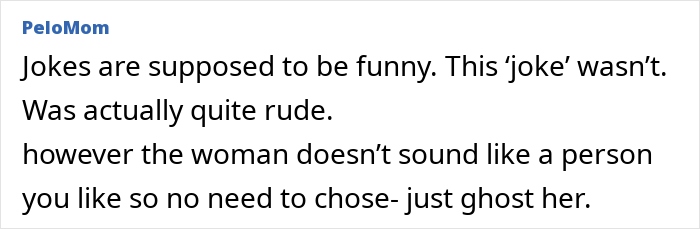 Screenshot of online comment discussing a rude remark made by a 23-year-old about mom’s friend. - 20