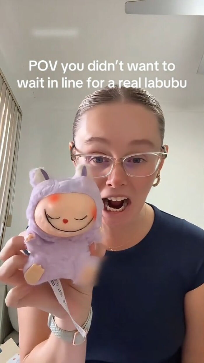 Person holding a Labubu toy replica, highlighting creepy and horrible Labubu fakes that might give you nightmares.