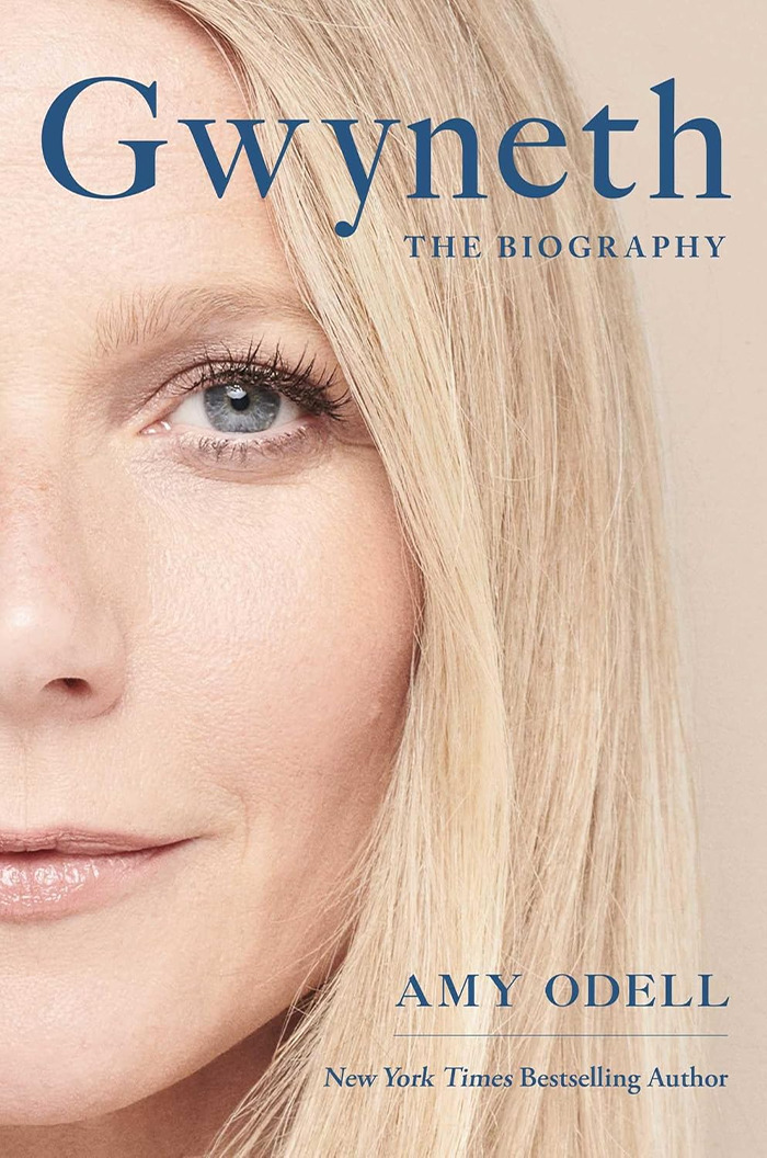 Close-up portrait of Gwyneth Paltrow with blonde hair, promoting her biography by Amy Odell. - 4