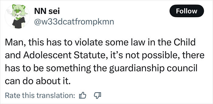 Tweet discussing concerns about legal violations regarding a momfluencer making her autistic daughter sleep on the balcony.
