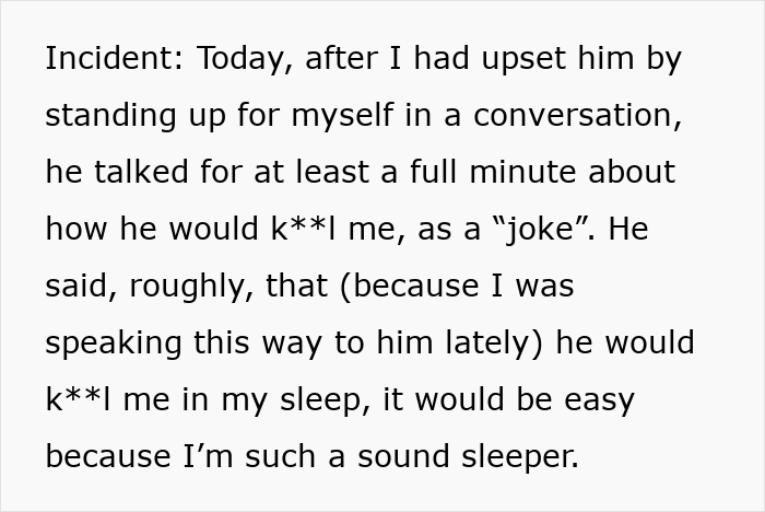 Text showing a woman describing her manipulative husband’s threatening behavior and how the internet helped her see the truth. - 58