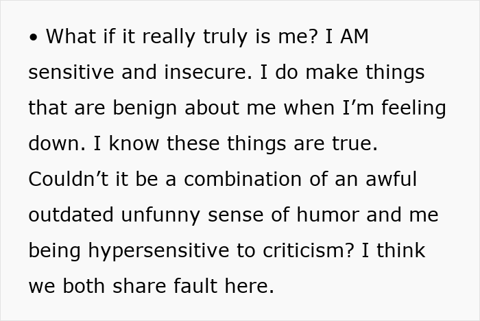 Text about a sensitive woman feeling insecure and reflecting on manipulation and hypersensitivity to criticism. - 36