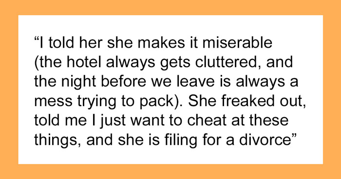 Wife Files For Divorce After Husband Points Out Her Weird Quirk That Makes Traveling Difficult