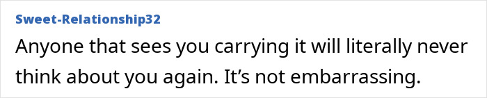 Comment criticizing influencer filming herself ashamed to buy toilet paper, sparking backlash over behavior.