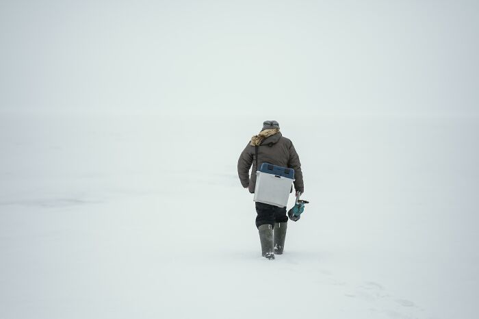 Person walking alone in snowy landscape symbolizing bravery that changed the course of history. - 27