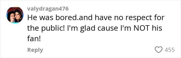 User comment criticizing Justin Timberlake&rsquo;s Romania show, describing boredom and lack of respect for the public.