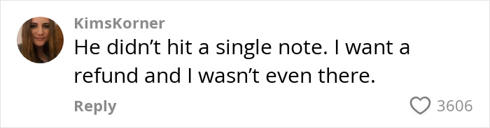 Fan comment criticizes Justin Timberlake&rsquo;s Romania show, demanding a refund after a disappointing performance.